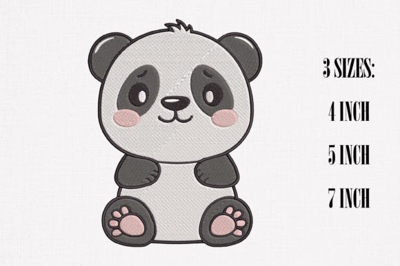 Cute Panda Embroidery
