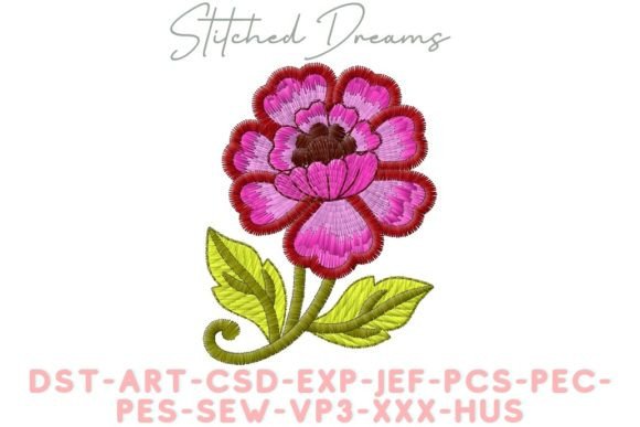 Natural Flower Embroidery Design